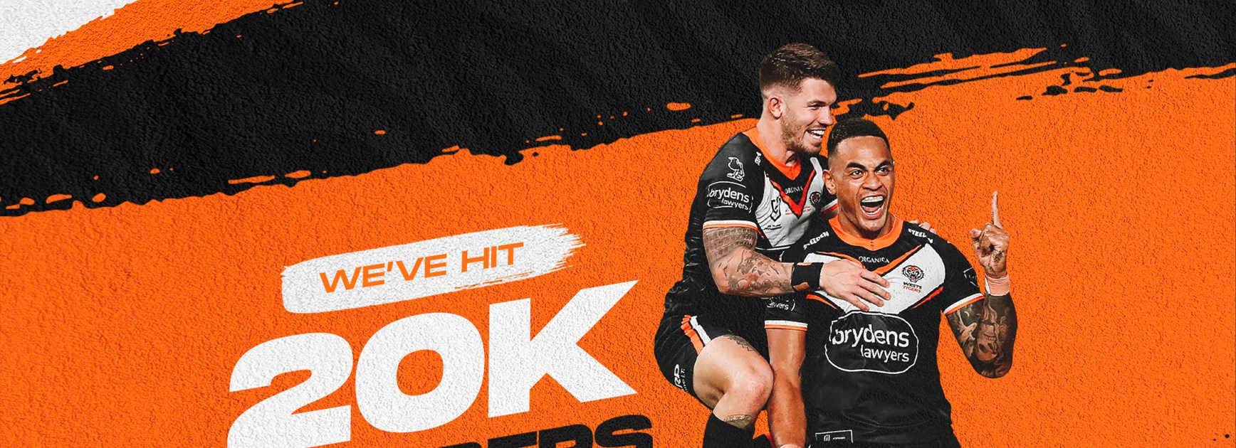 Wests Tigers hit 20,000 Members