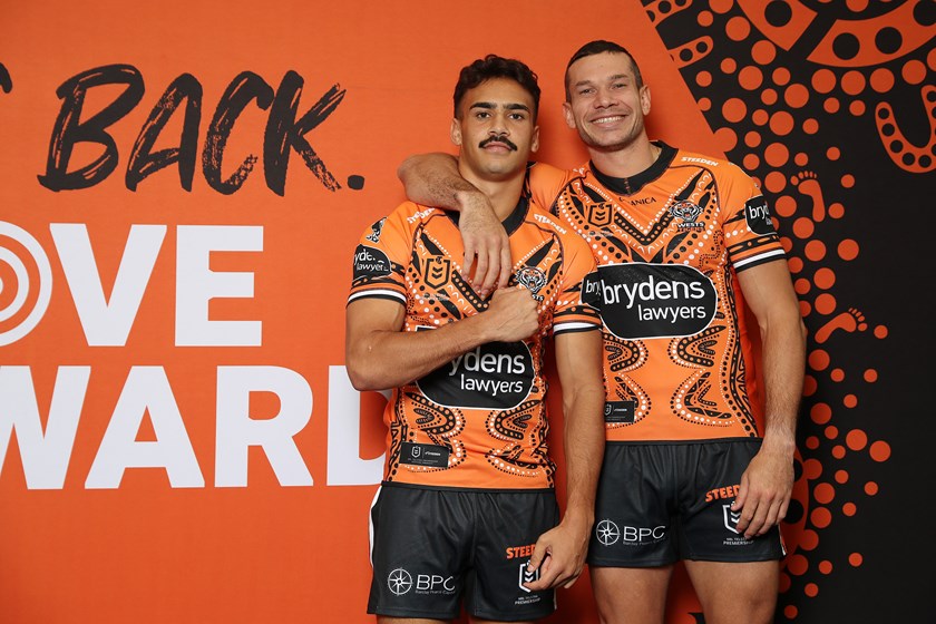 Daine Laurie and Brent Naden at the NRL Indigenous Round launch
