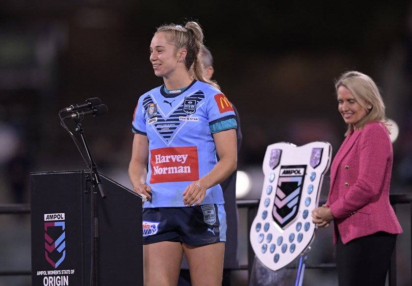 Kezie Apps: All smiles after guiding NSW to Origin victory 