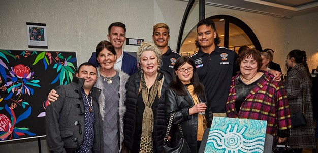 Wests Tigers support local sponsor at Charity Art Exhibition