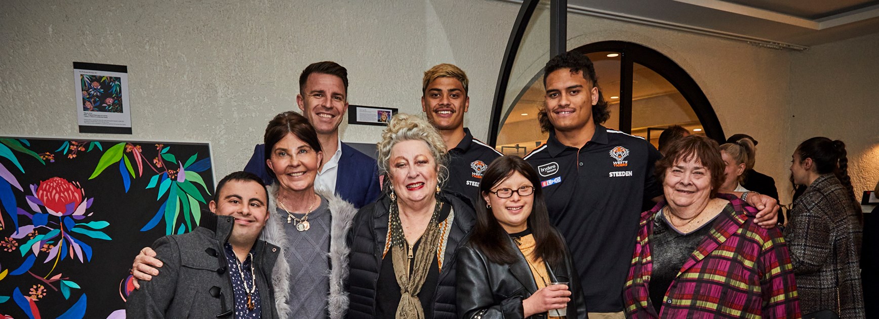 Wests Tigers support local sponsor at Charity Art Exhibition
