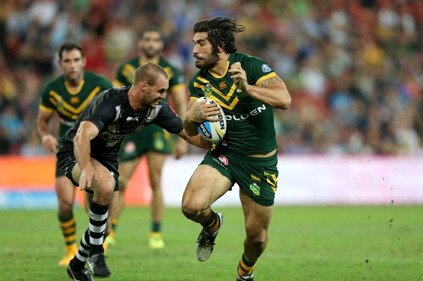 Tamou carting it up against the Kiwis in 2015