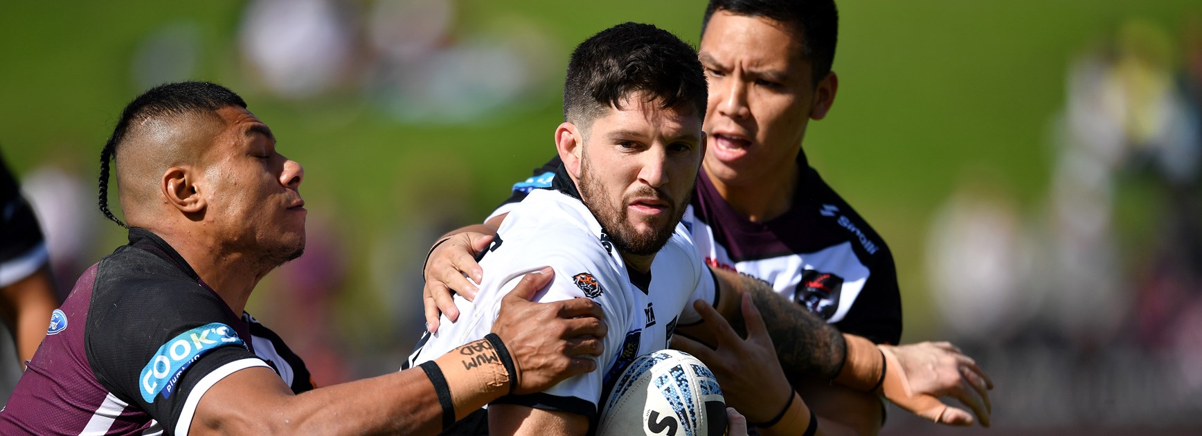 Tom Freebairn in action for Wests Magpies in the NSW Cup this season