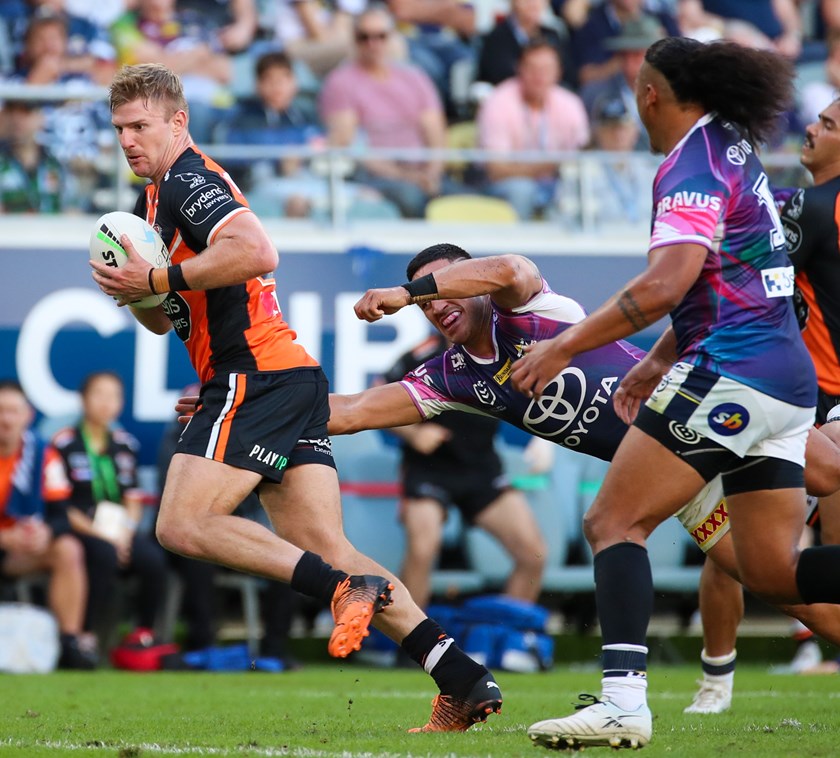 Luke Garner in action against the Cowboys in Round 19 