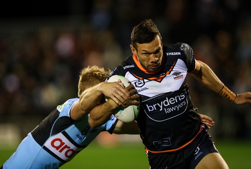 Naden on the charge vs Cronulla in Tamworth 