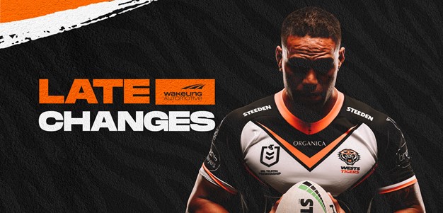Late Changes: Round 24 vs St George Illawarra Dragons