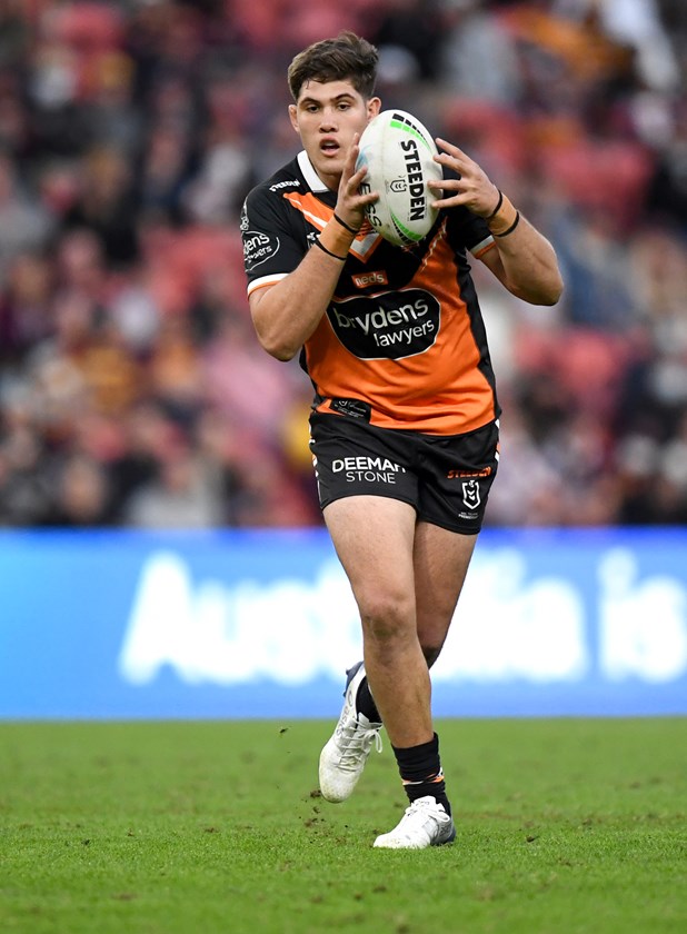 Tuki Simpkins' NRL debut against Brisbane Broncos in Round 18 last year
