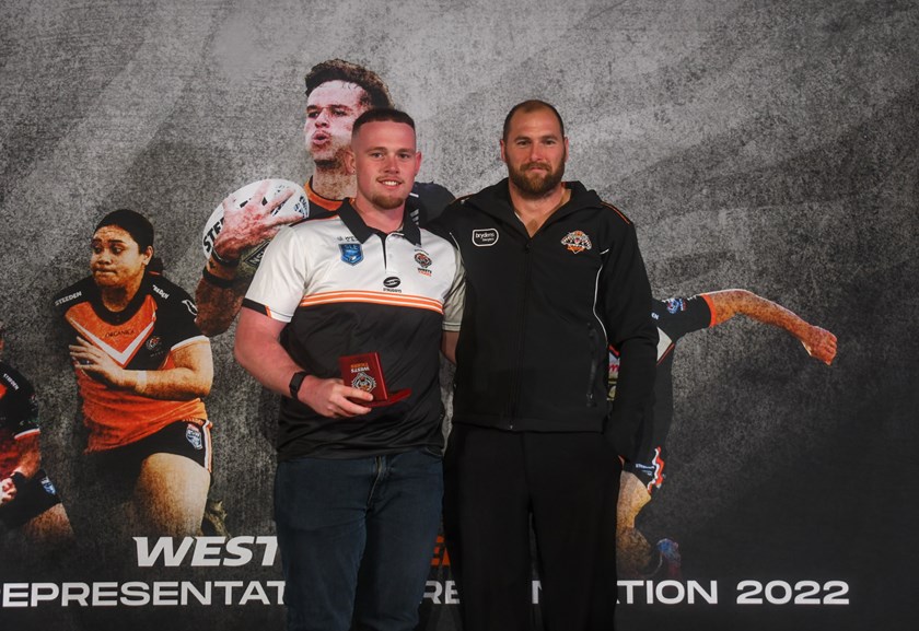 Remi Mant with coach Tom Morrison