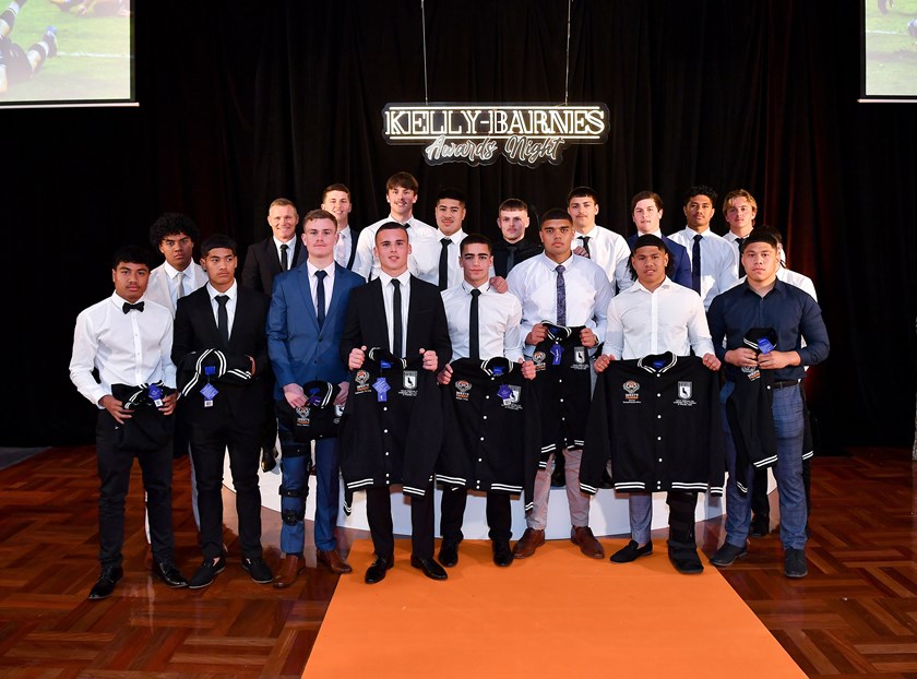 Wests Magpies Premiership-winning Harold Matthews Cup team at the Kelly-Barnes Event