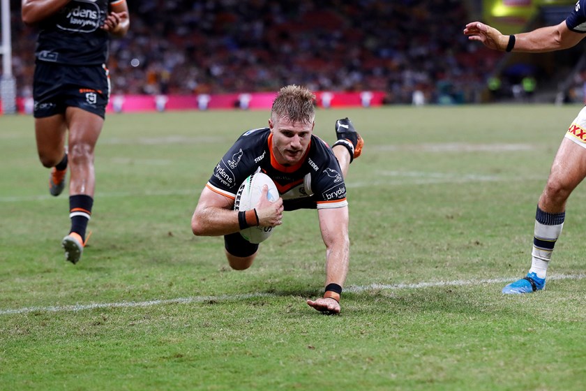 Luke Garner in his final season with Wests Tigers