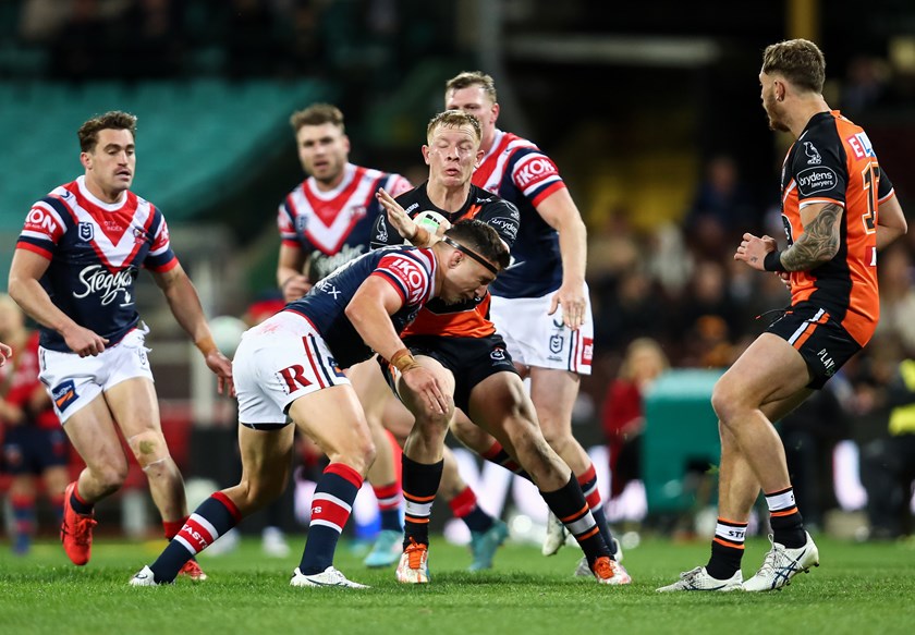Seyfarth in action against the Roosters 