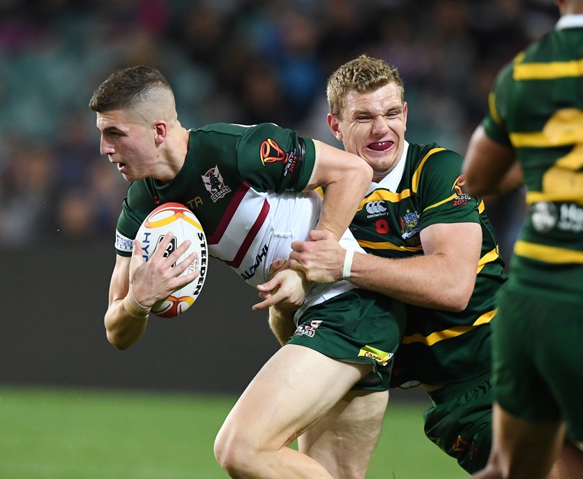 Adam Doueihi against the Kangaroos in 2017