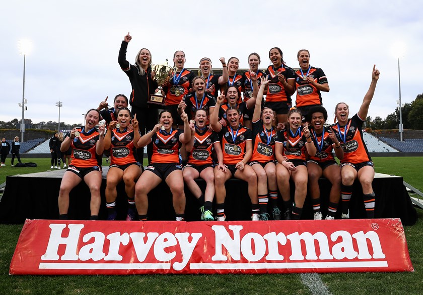 2022 Champions: Wests Tigers Harvey Norman Women's Premiership team 