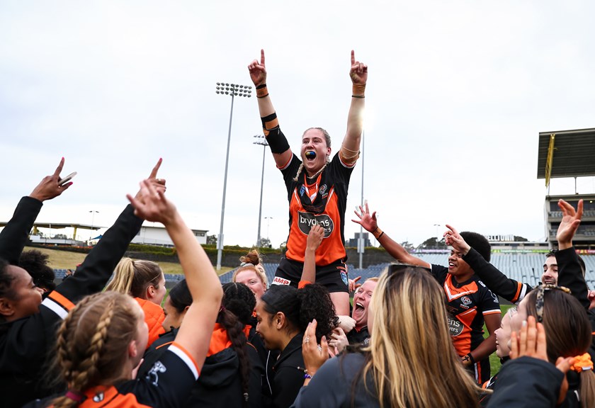 Premiership-winning captain Emily Curtain on top of the world