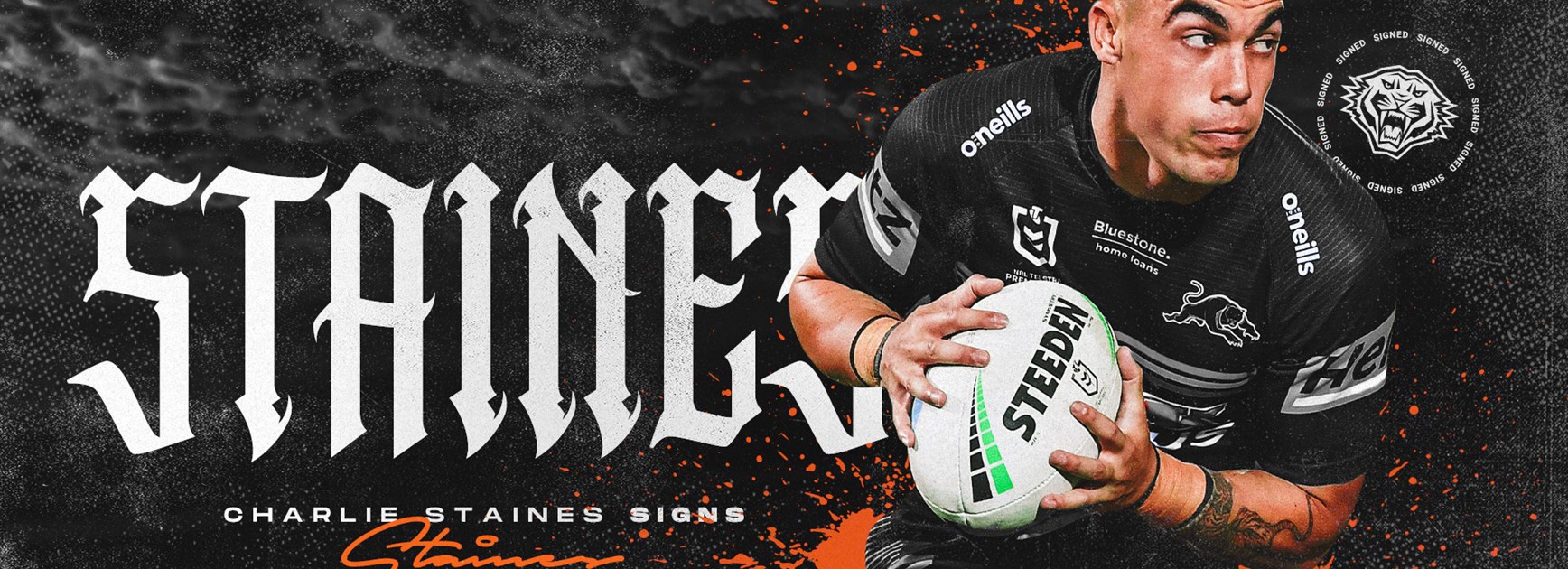 Charlie Staines joins Wests Tigers