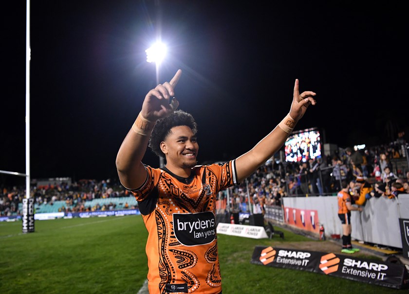 Matamua on debut against the Eels at Leichhardt Oval in Round 17 this year 