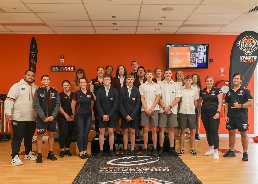 Wests Tigers Women's players and community staff at NSW Youth Week 