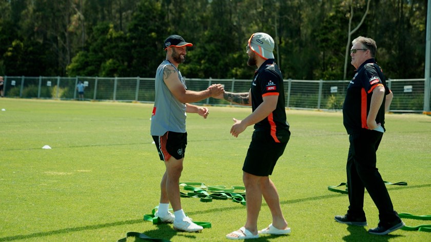 Benji Marshall greets 'Ice'