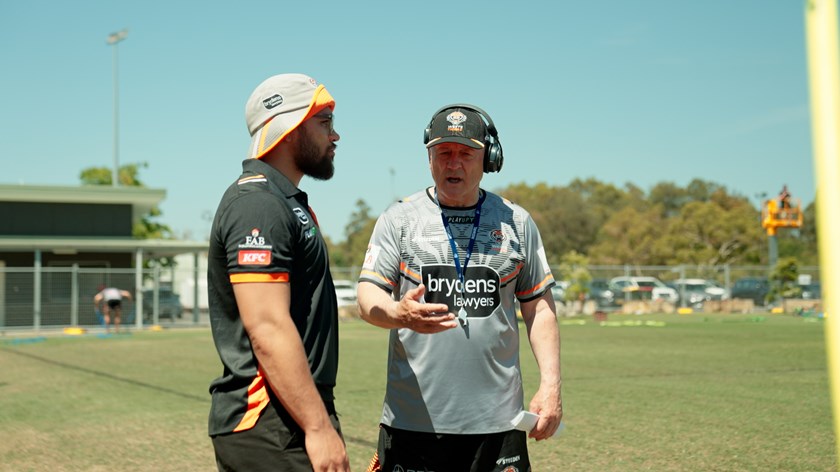 Papali'i with Head Coach, Tim Sheens