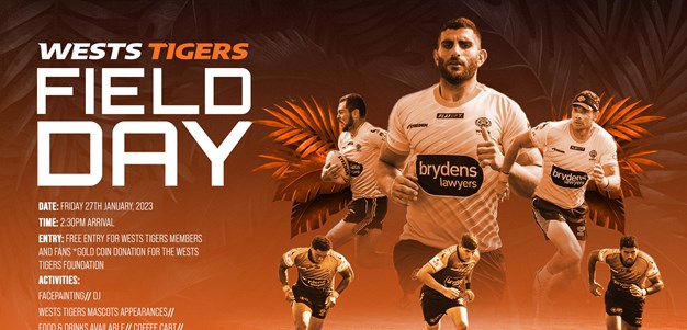 Join us for Wests Tigers Field Day