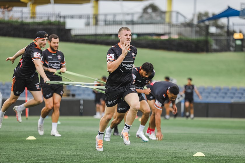 Brandon Tumeth in pre-season training at Campbelltown 