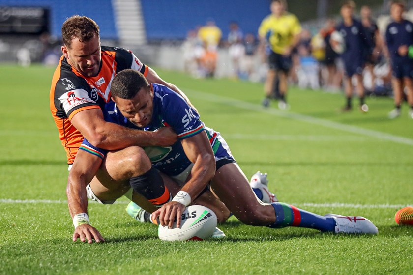 Liam Scolari attempts  to stop Marcelo Montoya last weekend in Auckland