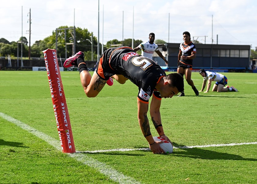 Charlie Staines goes in for our fourth try of the afternoon