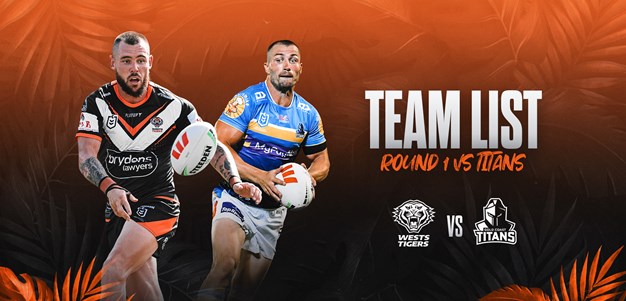 Team List: NRL Round 1 vs Titans