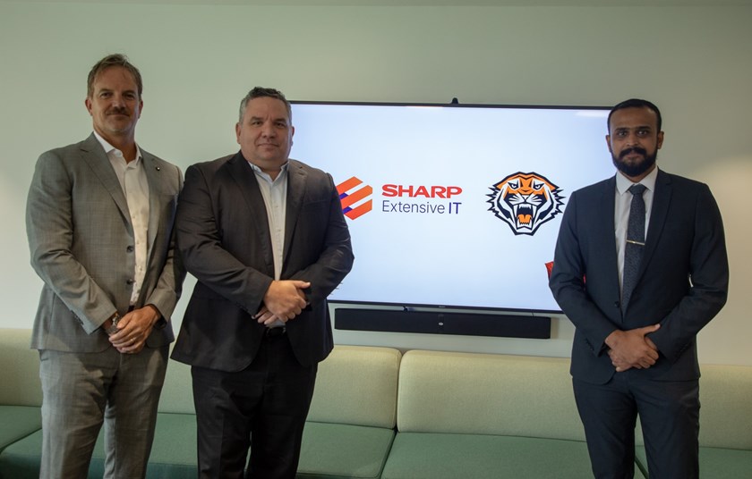 Justin Pascoe with Sharp EIT Director Mario Bernatovic and Aaditya Mehta