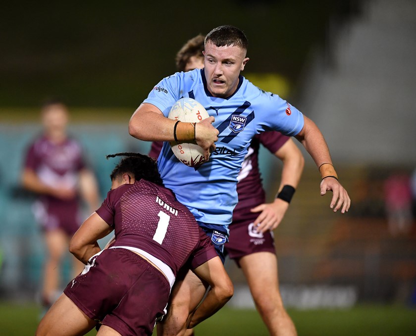 Tumeth helping NSW U/19s to victory last year over Queensland at Leichhardt Oval
