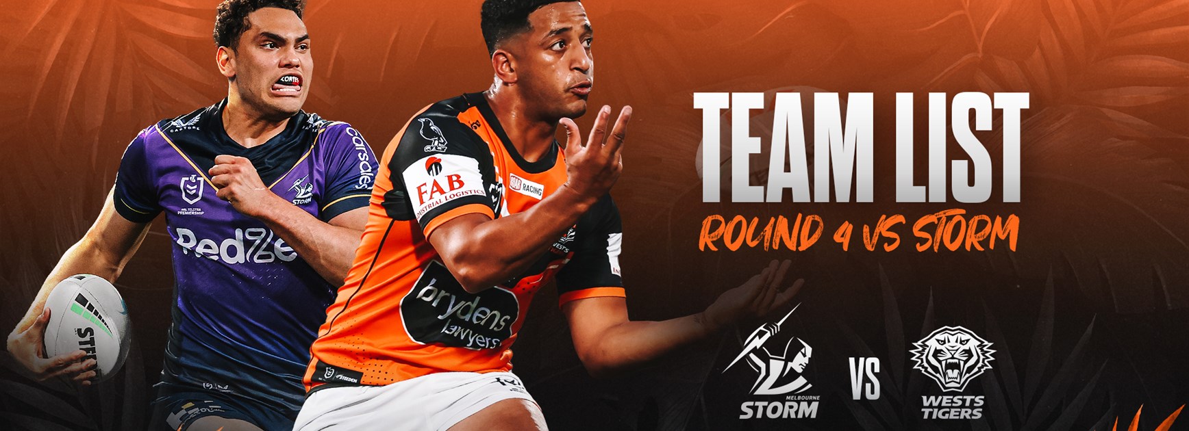 Team List: NRL Round 4 vs Storm