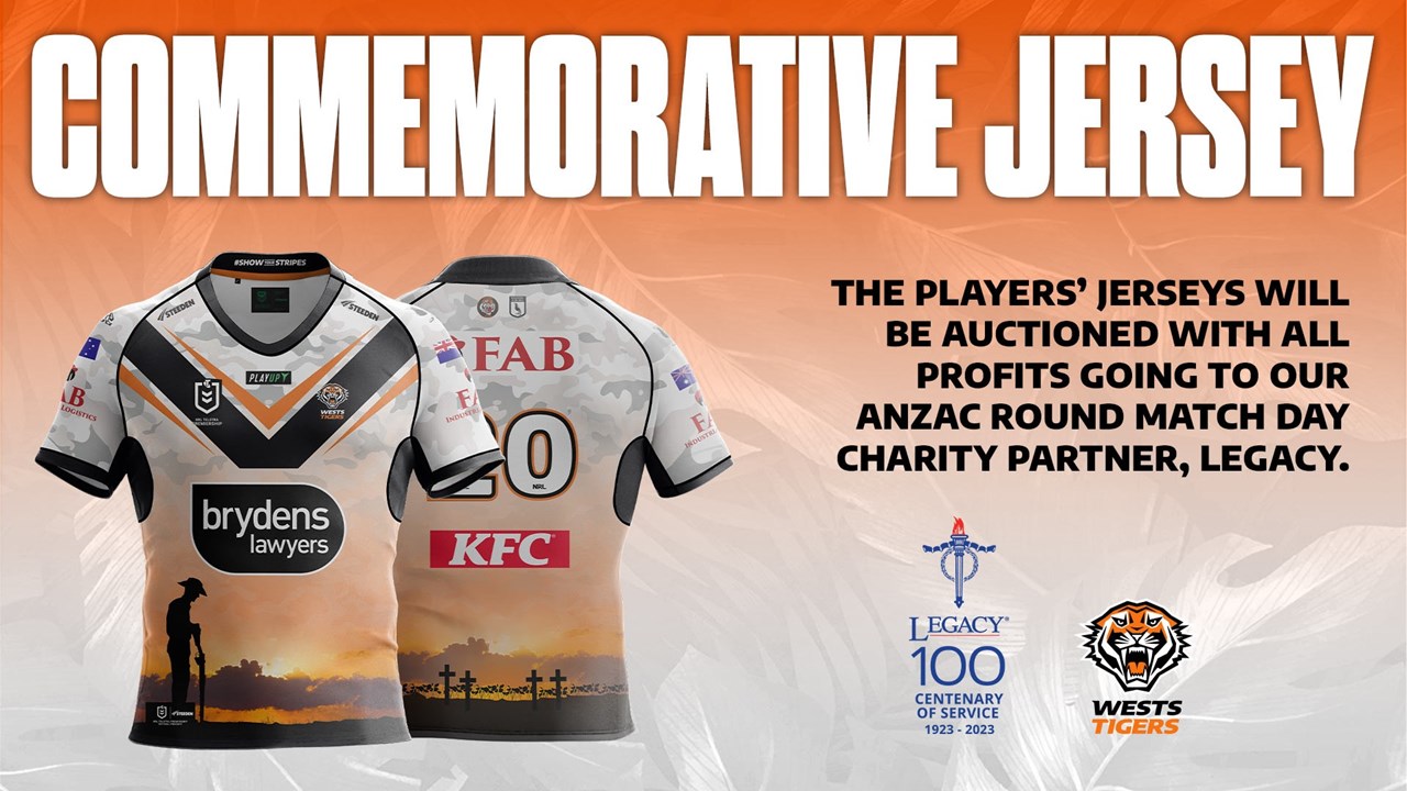 tigers anzac jersey