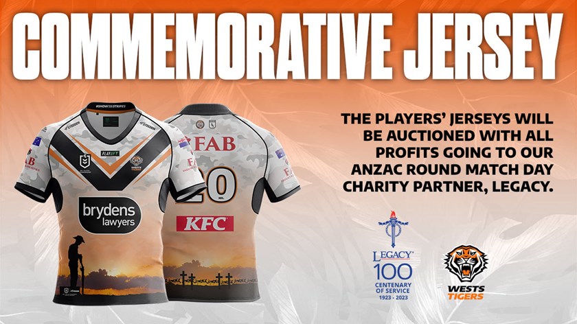 Players ANZAC Round jerseys up for auction