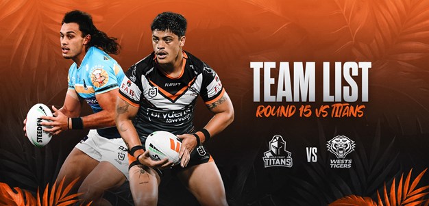 Team List: NRL Round 15 vs Titans