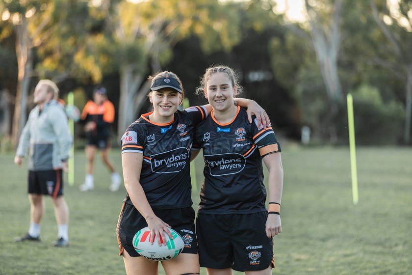 Emily and NRLW teammate Taylor Osborne