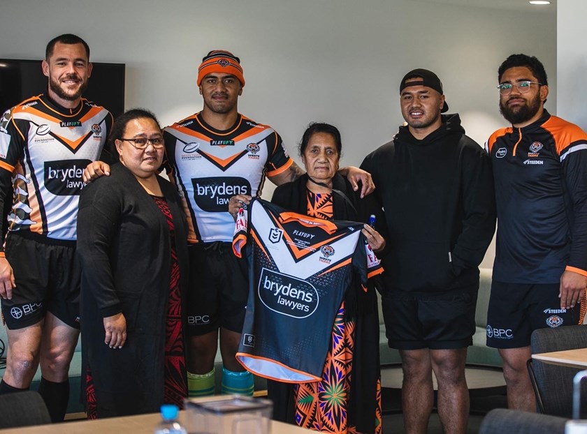 Aitasi's family and friends at his NRL jersey presentation at the Zurich Centre 
