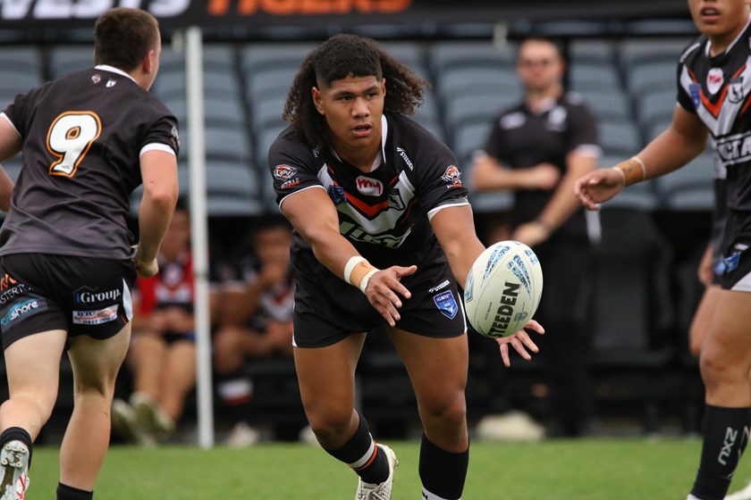 Luke Laulilii in action for Wests Magpies Harold Matthews team 