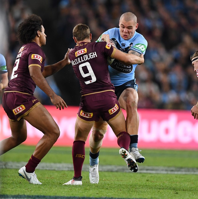 Big Klem carting it up for the Blues in 2018