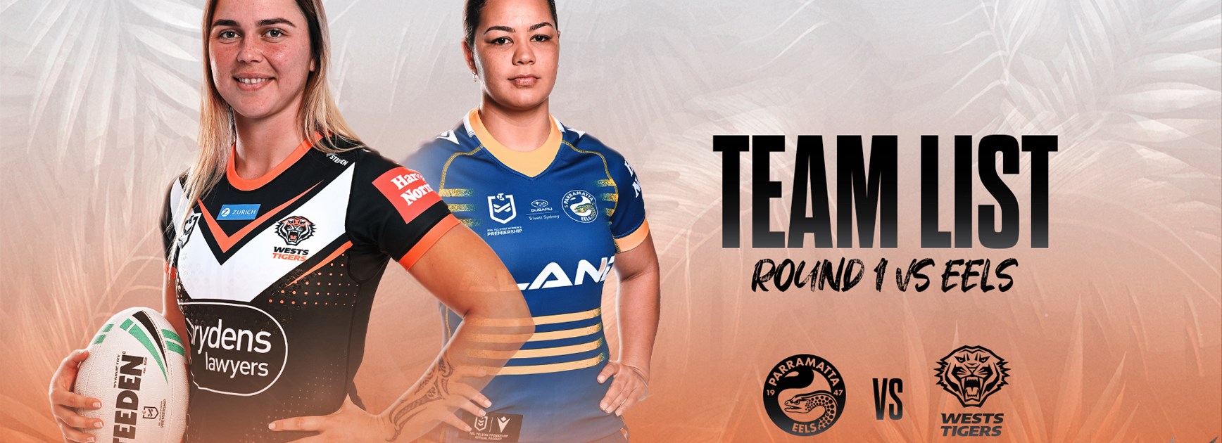 Team List: NRLW Round 1 vs Eels