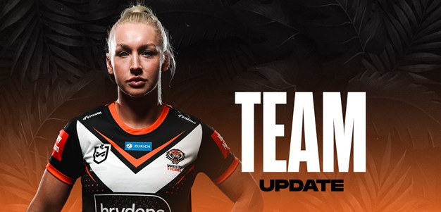 Team Update: NRLW Round 1 vs Eels