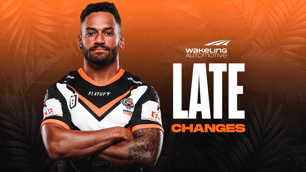 Wests Tigers team line-up round 20 match Newcastle Knights at