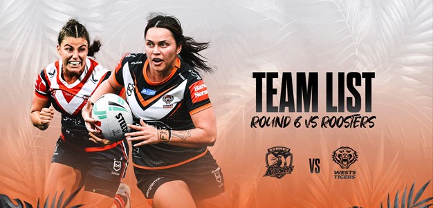 Team List: NRLW Round 6 vs Roosters