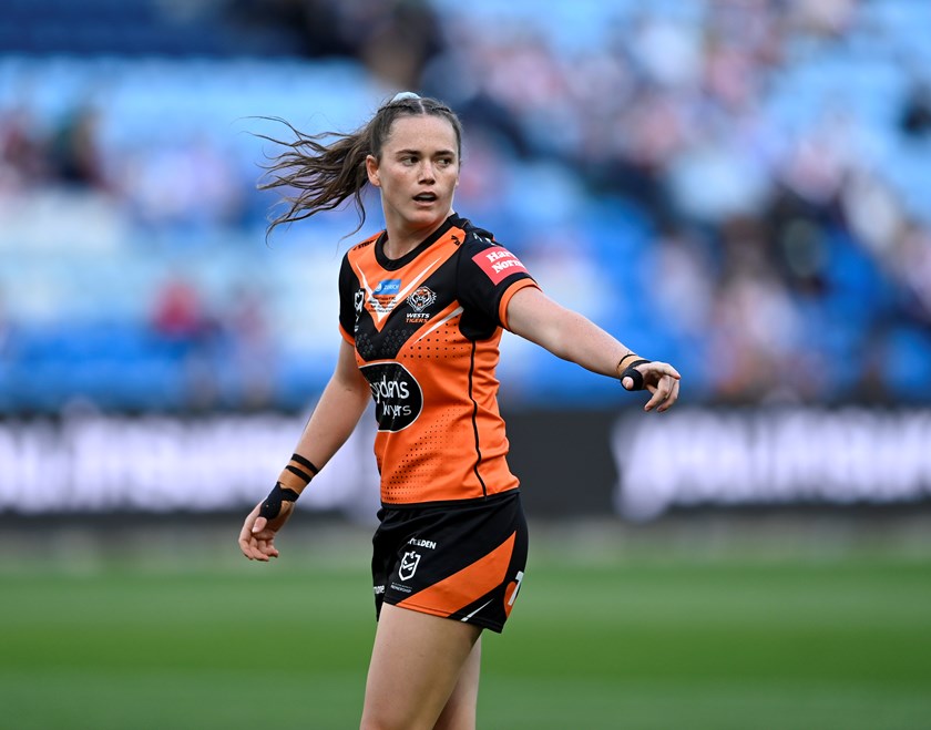Tess Staines played her first game of the season in Round 6 against the Roosters 