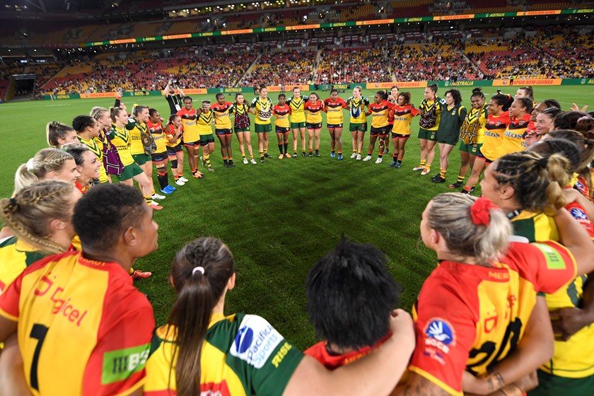 Australian Women's PM's XIII vs PNG Women's XIII at Suncorp Stadium last year 
