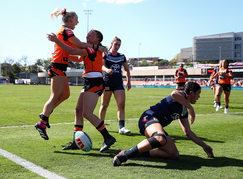 Lenaz scored her first NRLW try against the Cowboys in Round 4