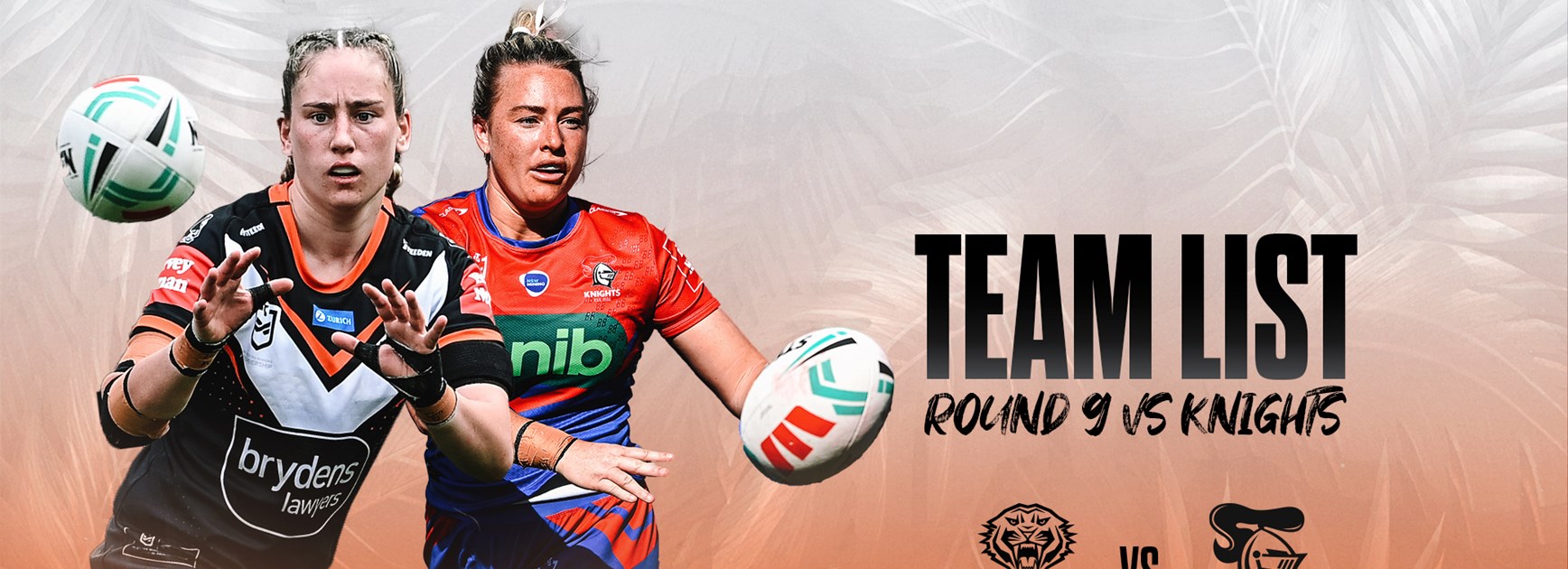 Team List: NRLW Round 9 vs Knights