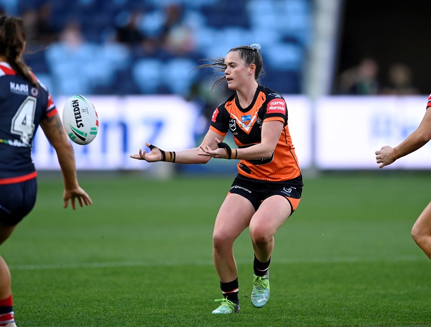 Staines maker her Wests Tigers NRLW debut in Round 6 against the Roosters 
