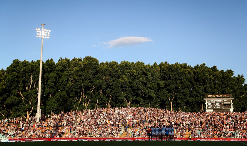 Fans fill the hill at Leichhardt for opening match of the 2023 season against Titans