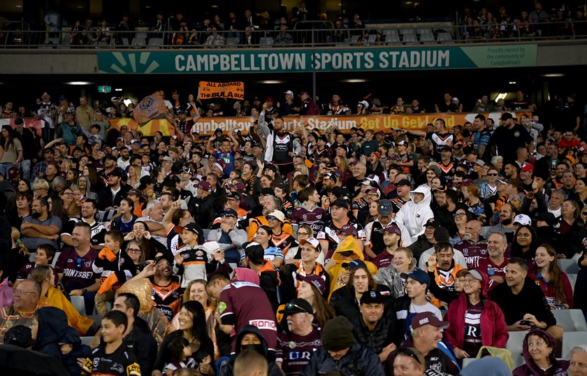 Wests Tigers Round 8 match this year against Sea Eagles at Campbelltown.