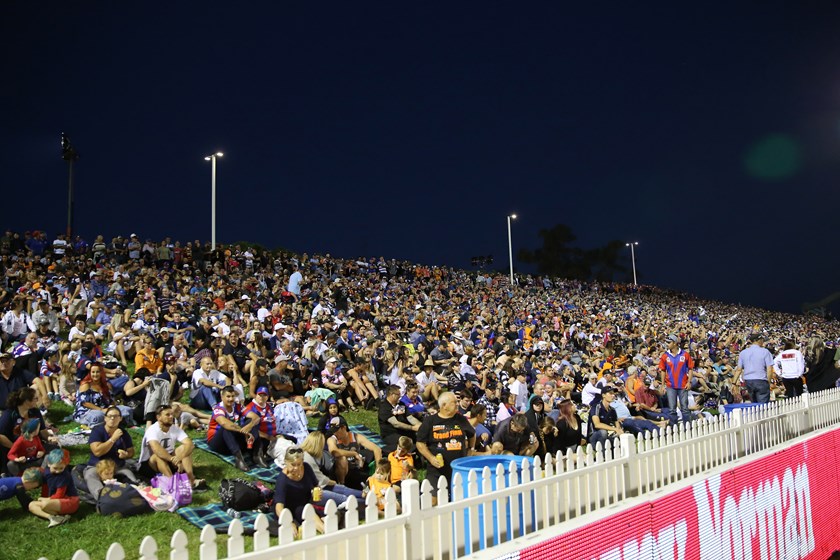 Full house at Scully Park against the Knights in 2018